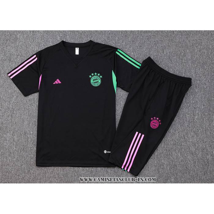 Chandal del Bayern Munich 23-24 Manga Corta Negro - Pantalon Corto